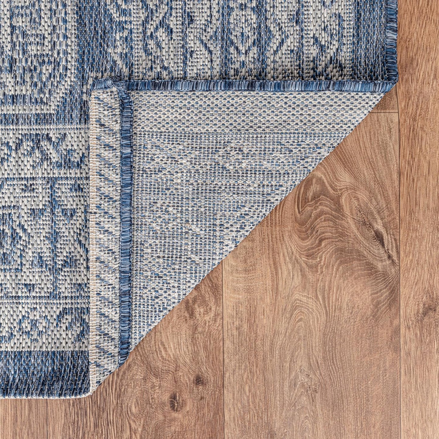 Keen Home Design Terrace Outdoor Round Rug - 5ft Round Washable Indoor/Outdoor Rug for Patio, Kitchen, Balcony, Beach, Garden, Deck and Porch, Size: 5'3" Round