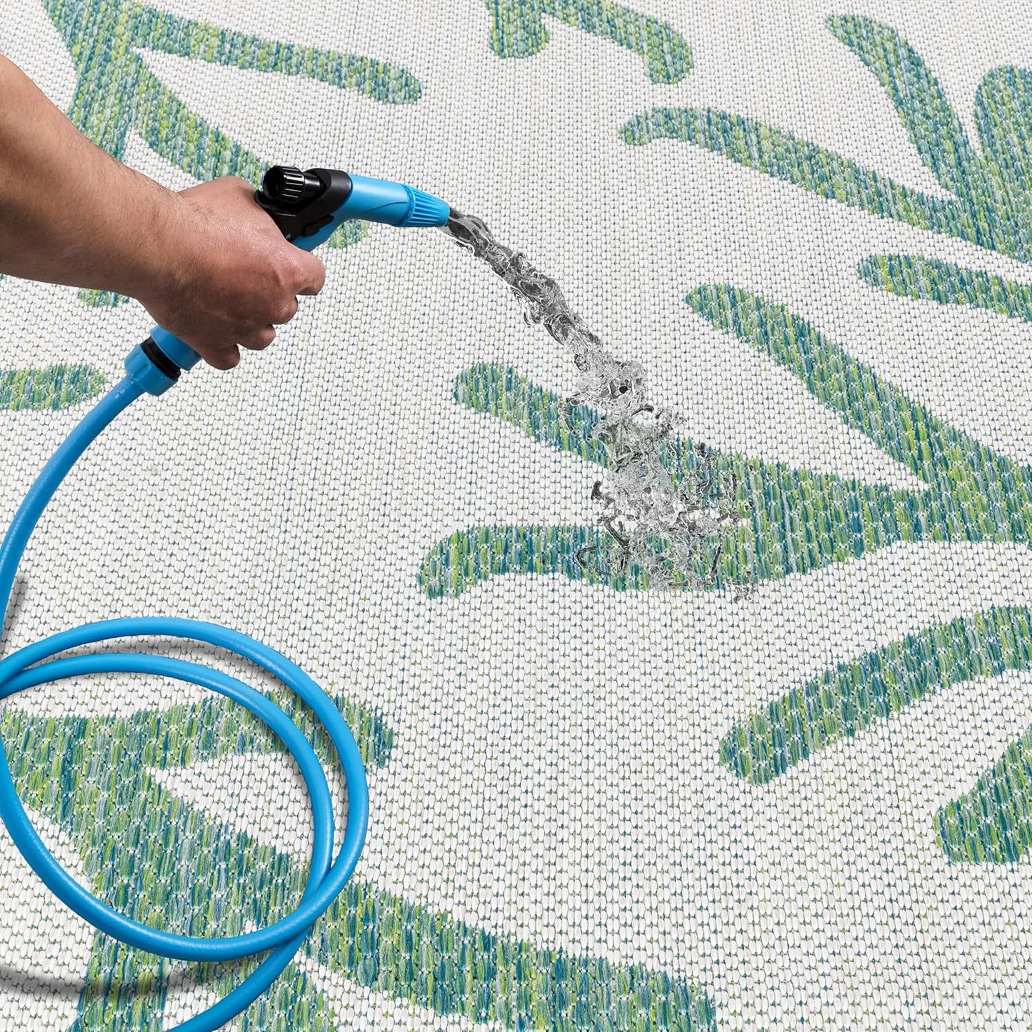 Keen Home Design Terrace Outdoor Area Rug - 12x15 Washable Indoor/Outdoor Rug for Patio, Kitchen, Balcony, Beach, Garden, Deck and Porch, Size: 12'x15'