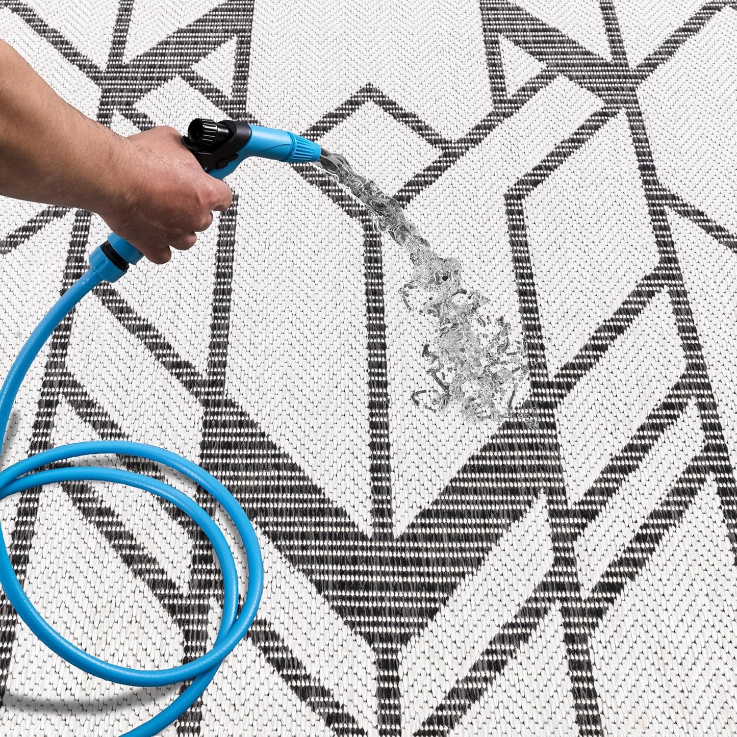 Keen Home Design Terrace Outdoor Area Rug - 12x15 Washable Indoor/Outdoor Rug for Patio, Kitchen, Balcony, Beach, Garden, Deck and Porch, Size: 12'x15'